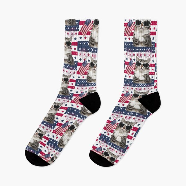 Item preview, USA funny cat holding a America flag design for the July 4th independence day of America | US | United States | 1776  designed and sold by TeenLake.