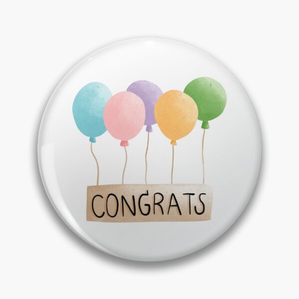 Item preview, Congrats Balloons - Cute Celebration Illustration designed and sold by inelistudio.