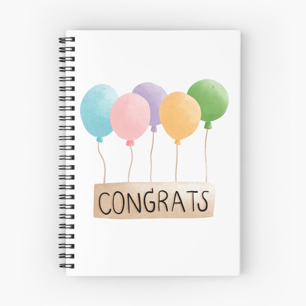 Item preview, Congrats Balloons - Cute Celebration Illustration designed and sold by inelistudio.