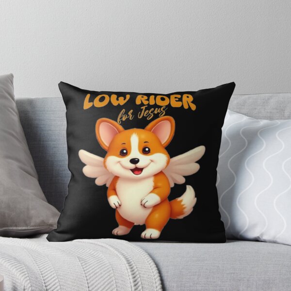 Item preview, Corgi Angel, Low Rider for Jesus, Funny Christian Text designed and sold by DivineHaven.