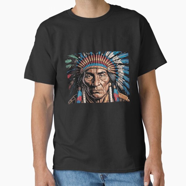 Item preview, Old American Indian Apache Headshot designed and sold by Kankhan.