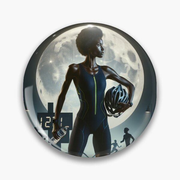 Artikelvorschau, „Moonlit Motion“ Wo Entschlossenheit heller leuchtet als der Mond. entworfen und verkauft von Triathlongram.
