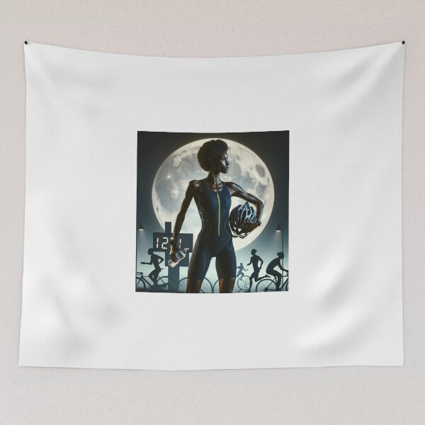 Item preview, “Moonlit Motion” Where determination glows brighter than the moon. designed and sold by Triathlongram.