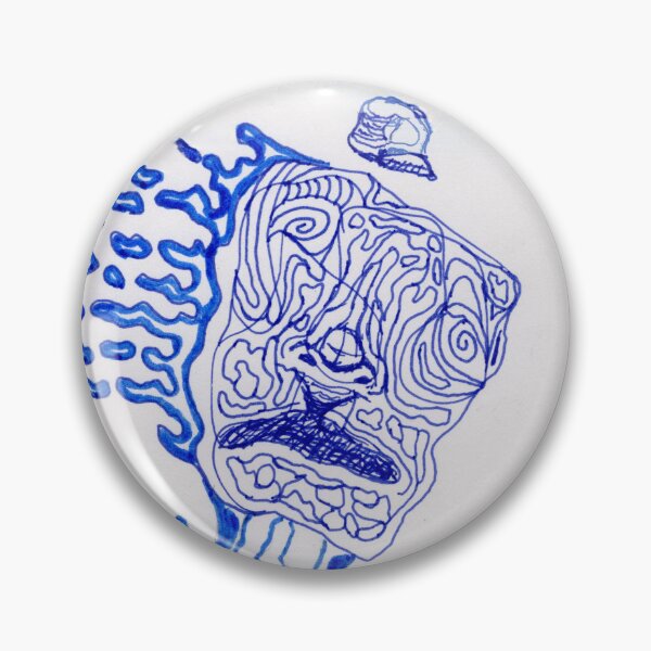 Item preview, BLUE SPLASH HAT MAN designed and sold by Odd-jewelry.
