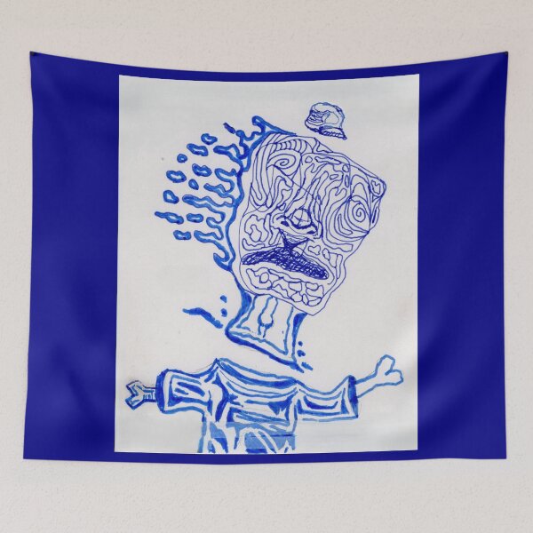 Item preview, BLUE SPLASH HAT MAN designed and sold by Odd-jewelry.