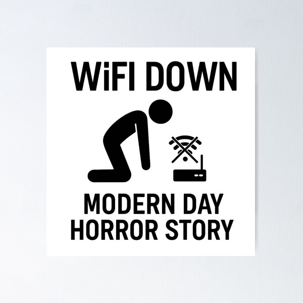 Item preview, WiFi Down – Modern Day Horror Story designed and sold by Dorudru.