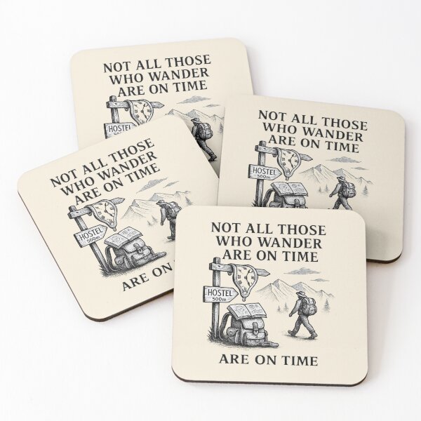 Item preview, Not All Those Who Wander Are On Time – Surreal Backpacking Illustration designed and sold by denis90ch.