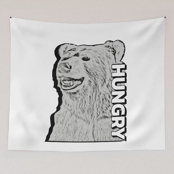 Item preview, Hungry Bear - Fun and Fierce Wildlife Design designed and sold by ArtsyExplorer.