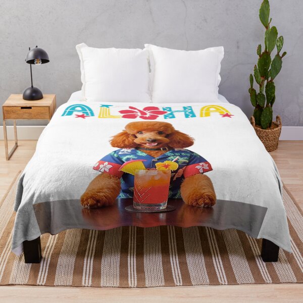 Item preview, Aloha Toy Poodle – Tropical Bar Dog in Hawaiian Shirt with Mai Tai designed and sold by Fredster1966.