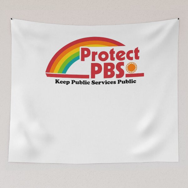 Item preview, Protect PBS Public Broadcasting Service Subtle Political Protest Anti Trump designed and sold by Cute-Collection.