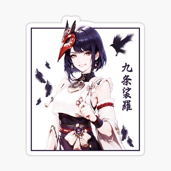 Item preview, Kujou Sara Genshin Impact Aesthetic Anime Vaporwave designed and sold by theodorchik.