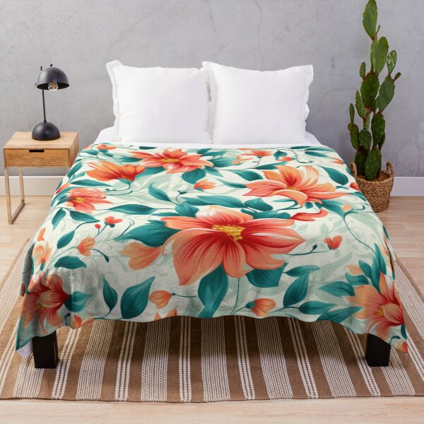 Item preview, Floral Orange Pattern designed and sold by mixedart11.