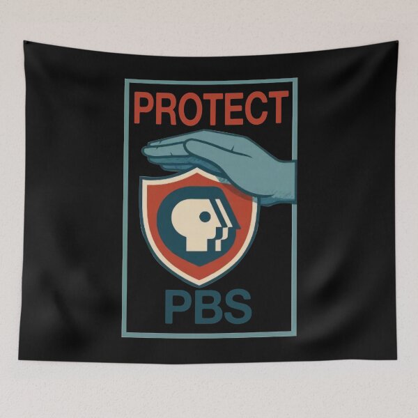Item preview, Protect PBS Retro Public Broadcasting Support designed and sold by Cute-Collection.