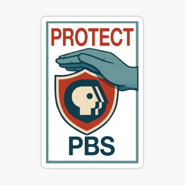 Item preview, Protect PBS Retro Public Broadcasting Support designed and sold by Cute-Collection.