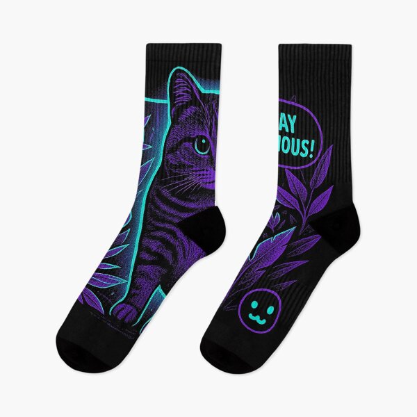 Item preview, OIIA Cat's Neon Curiosity designed and sold by zzz888.