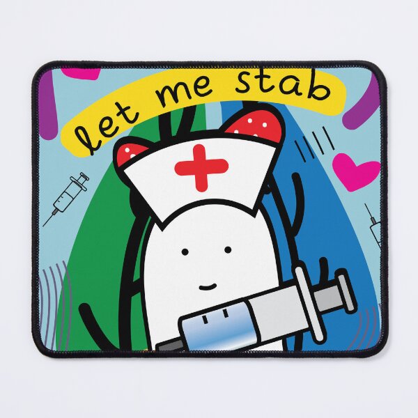 Item preview, Little ghost nurse saying let me stab you designed and sold by fluffyfamcraft.