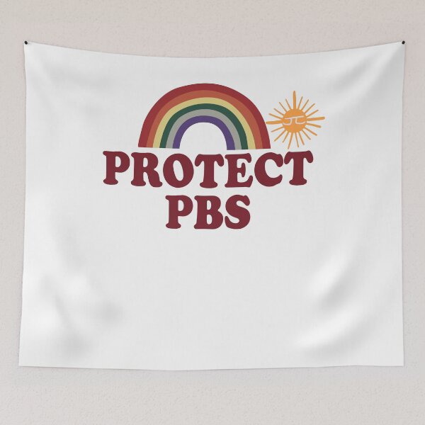 Item preview, Protect PBS Save Public Broadcasting Embroidered Anti Trump designed and sold by Cute-Collection.