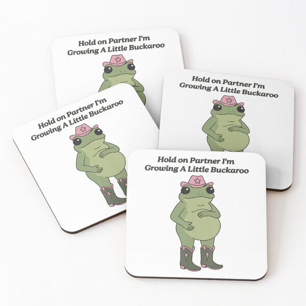 Item preview, Hold On Partner I'm Growing A Little Buckaroo Funny Frog designed and sold by Filek-mable.