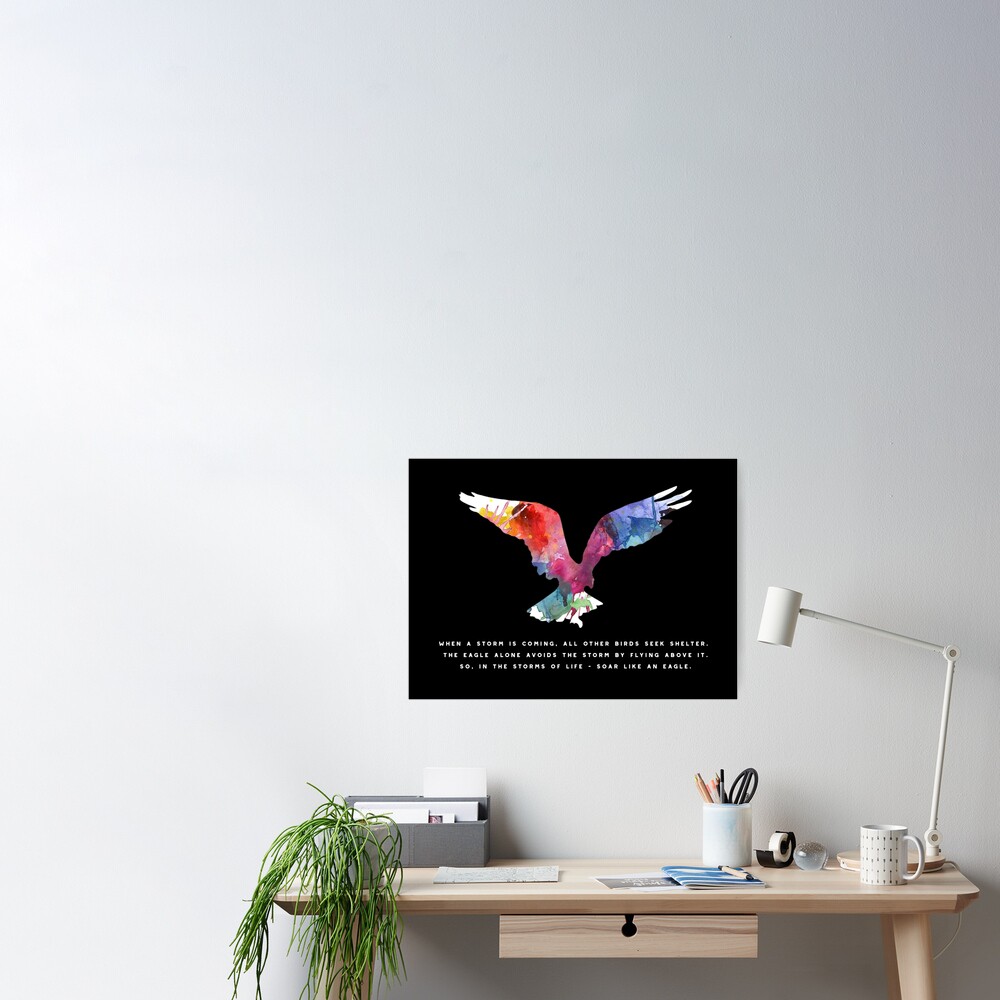 Poster Dire Citation Inspiree Eagle Par Stylesyndikat Redbubble