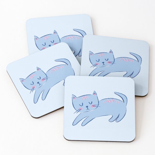 Item preview, Blue Sleepy Kitty  designed and sold by GyngerGarza.