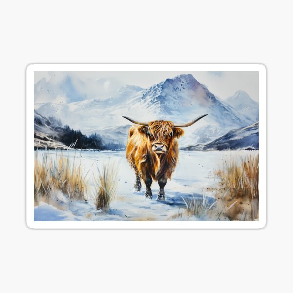 Item preview, Highland Cow in the Snow designed and sold by laurashawart.