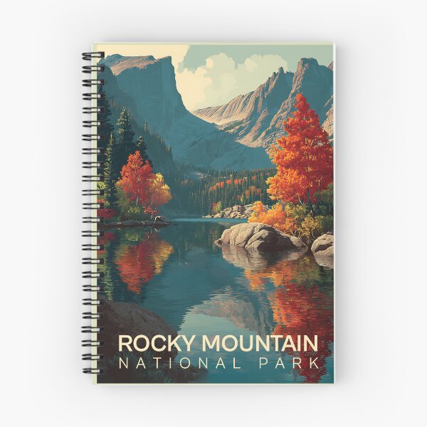 Item preview, Rocky Mountain National Park vintage travel poster designed and sold by Gooos.
