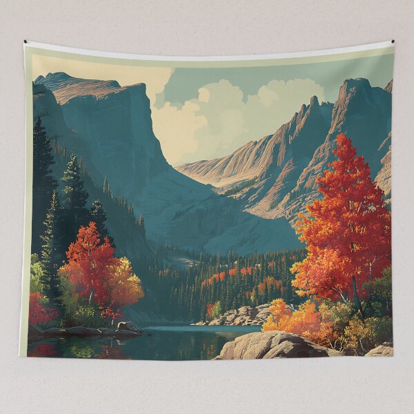 Item preview, Rocky Mountain National Park vintage travel poster designed and sold by Gooos.