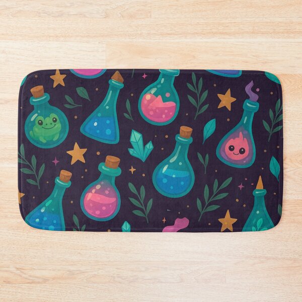 Item preview, Magical Potion Creatures – Whimsical Seamless Fantasy Pattern designed and sold by Soft rot studio.