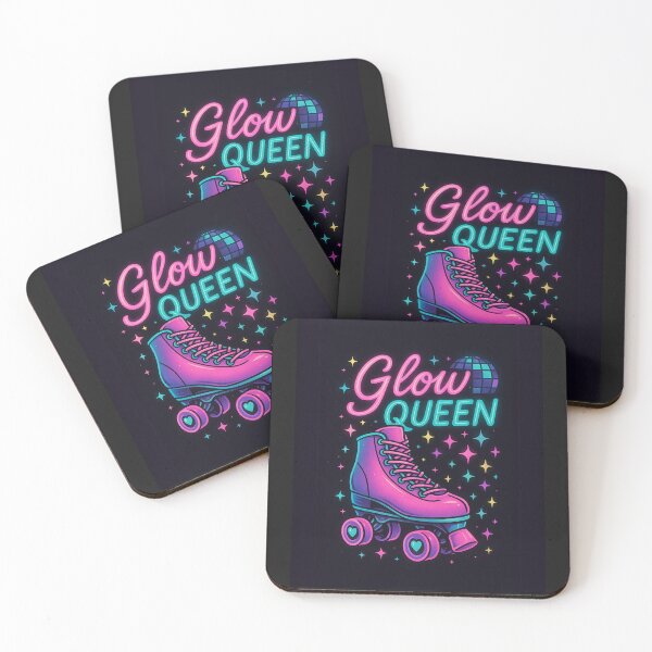 Item preview, Glow Queen T-Shirt – Retro Roller Skating 90s Neon Aesthetic designed and sold by Laugh & Rewind .