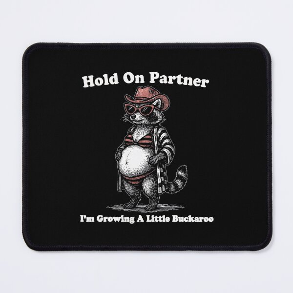 Item preview, Hold On Partner I'm Growing A Little Buckaroo Raccoon Cowboy designed and sold by Filek-mable.