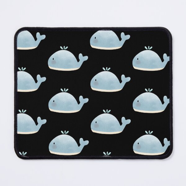 Item preview, Blue whale watercolor hand drawn kawaii designed and sold by inelistudio.