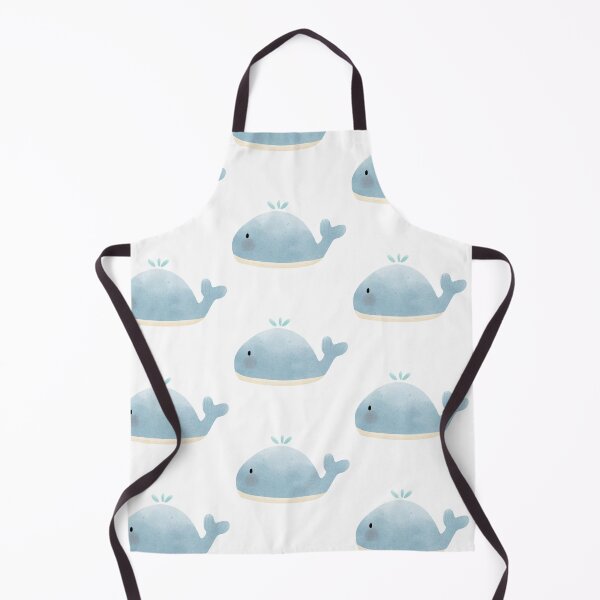 Item preview, Blue whale watercolor hand drawn kawaii designed and sold by inelistudio.