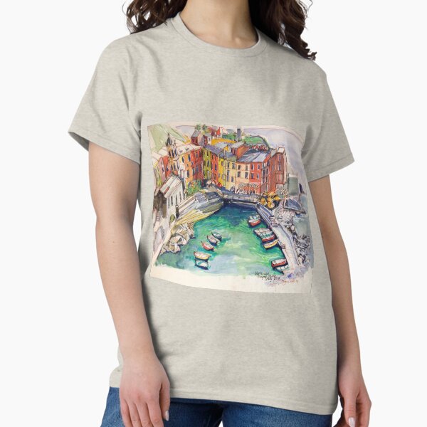 Item preview, ‘Vernazza. Cinque Terre Italy’ p&w  designed and sold by Elizabeth Moore Golding.