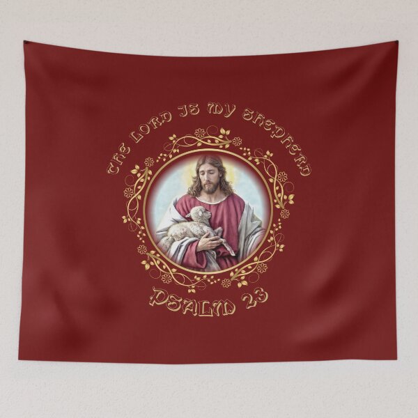 Item preview, Jesus, The Good Shepherd, The Lord is my Shepherd, Psalm 23 designed and sold by hispanicworld.