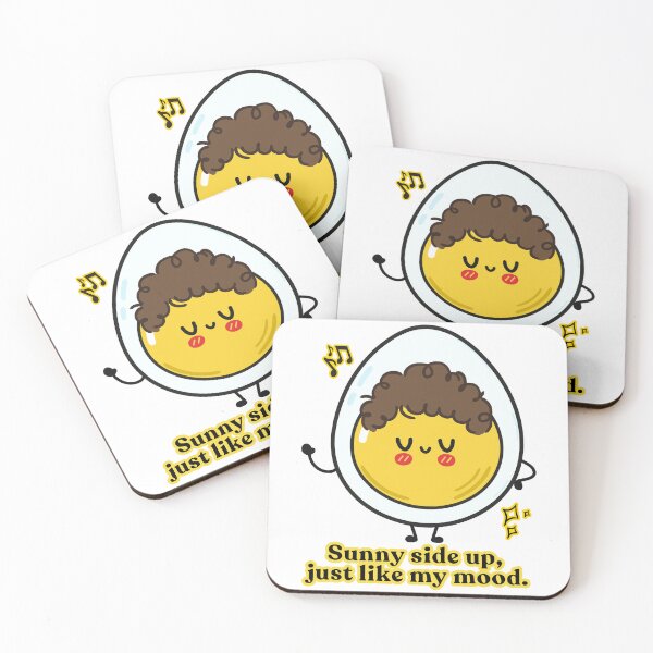 Item preview, Sunny Side Up Just Like My Mood Funny Egg Stickers Meme designed and sold by mimicrafts516.