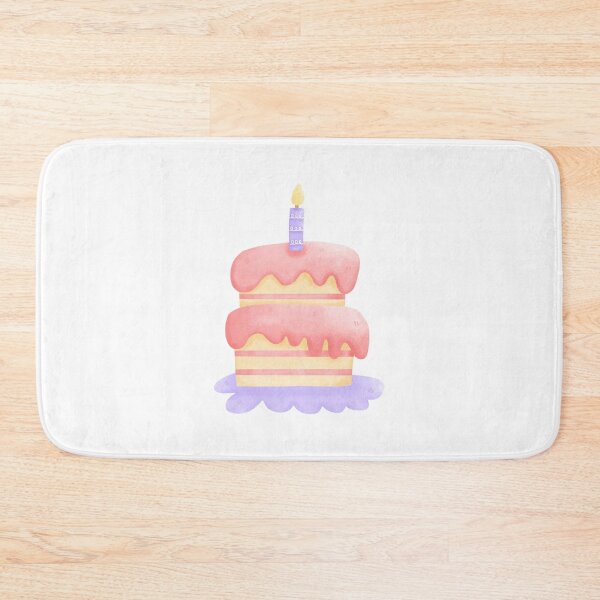 Item preview, cute birthday cake illustration, kawaii, party designed and sold by inelistudio.