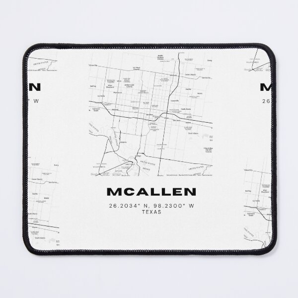 Item preview, McAllen Map Poster – Stylish Minimalist South Texas Art designed and sold by RM-Journey.