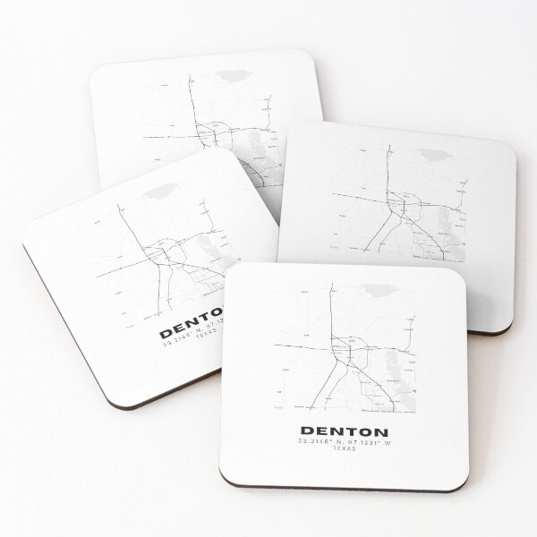 Item preview, Denton City Map – Minimalist Texas College Town Print designed and sold by RM-Journey.