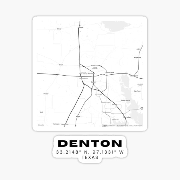 Item preview, Denton City Map – Minimalist Texas College Town Print designed and sold by RM-Journey.