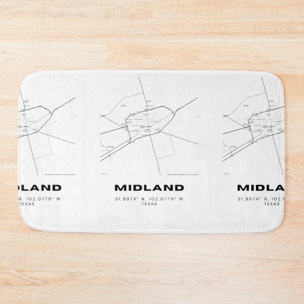 Item preview, Midland Map Art – West Texas Minimalist Poster designed and sold by RM-Journey.