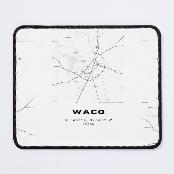 Item preview, Waco Map Print – Black & White Minimalist Texas Wall Art designed and sold by RM-Journey.