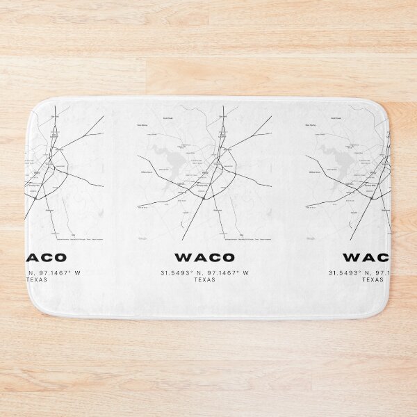 Item preview, Waco Map Print – Black & White Minimalist Texas Wall Art designed and sold by RM-Journey.