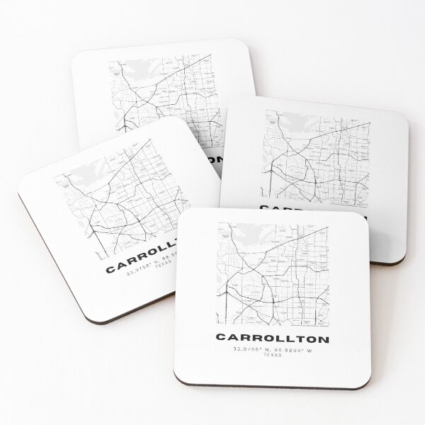 Item preview, Carrollton City Map – North Texas Minimalist Art Poster designed and sold by RM-Journey.