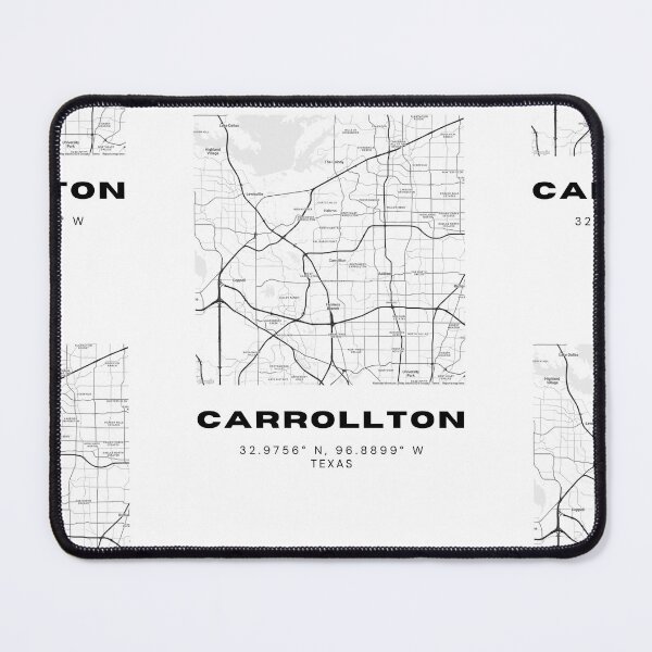 Item preview, Carrollton City Map – North Texas Minimalist Art Poster designed and sold by RM-Journey.
