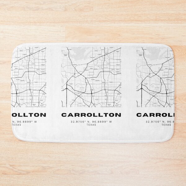 Item preview, Carrollton City Map – North Texas Minimalist Art Poster designed and sold by RM-Journey.