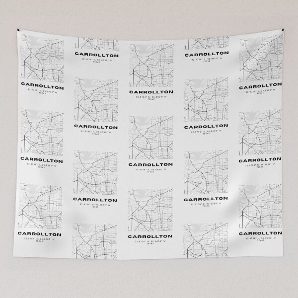 Item preview, Carrollton City Map – North Texas Minimalist Art Poster designed and sold by RM-Journey.