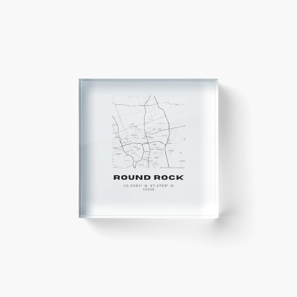 Item preview, Round Rock Map Poster – Austin Suburb Minimalist Wall Art designed and sold by RM-Journey.