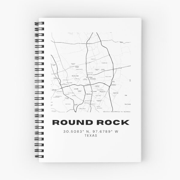 Item preview, Round Rock Map Poster – Austin Suburb Minimalist Wall Art designed and sold by RM-Journey.