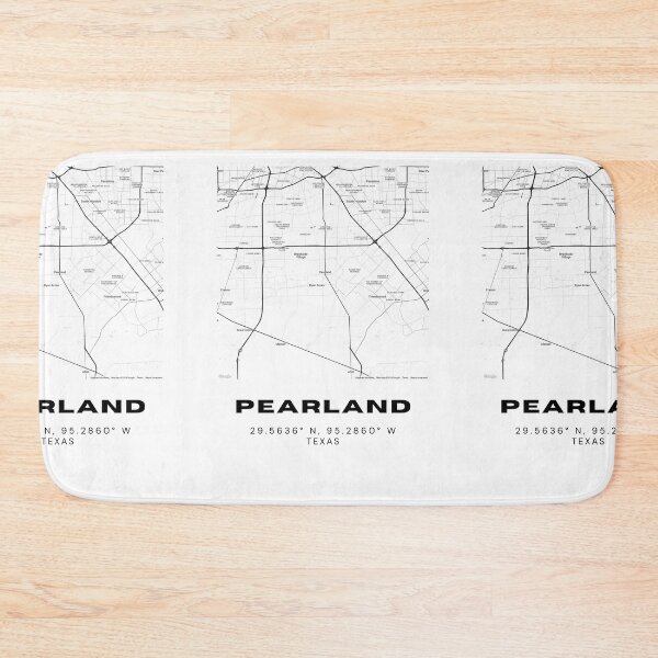 Item preview, Pearland City Map – Black & White Houston Suburb Poster designed and sold by RM-Journey.
