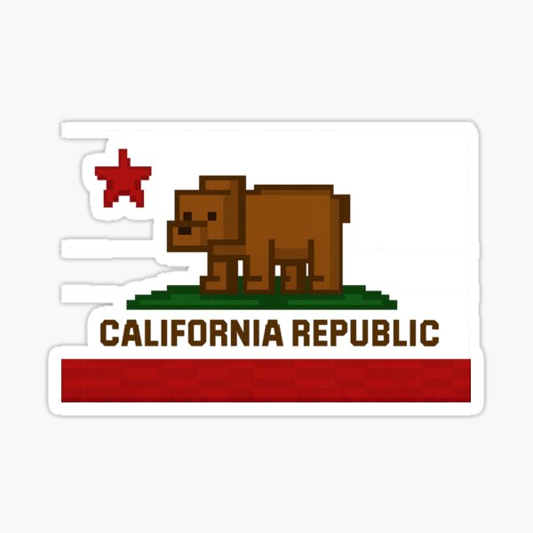 Item preview, california flag pixel art designed and sold by Martivu.